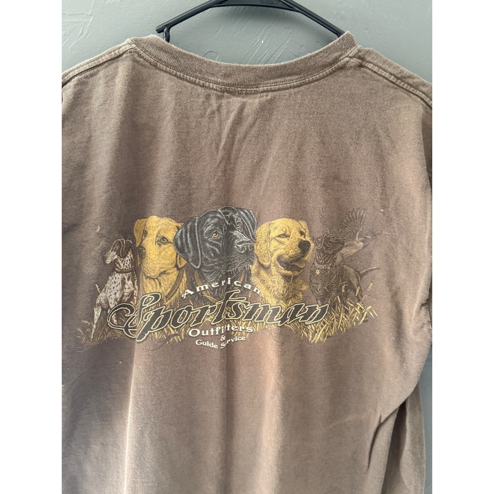 Sportsman's Warehouse Mens Brown Hunting Dogs Graphic T-Shirt Large‎ Outdoors